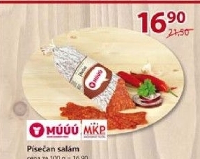 Salam pisecan maso uzeniny pisek
