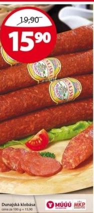 Klobasa dunajska maso uzeniny pisek