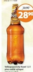 Pivo svetle vycepni 10 velkopopovicky kozel