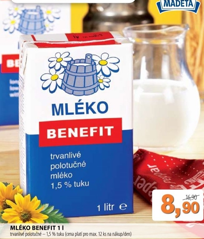Mleko trvanlive benefit 1 5 polotucne