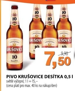 Pivo svetle vycepni 10 krusovice