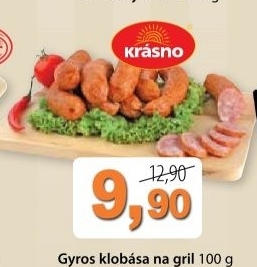 Klobasa gyros na gril krasno