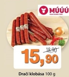 Klobasa draci maso uzeniny pisek