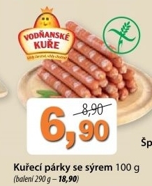 Parky kureci pochoutkove se syrem vodnanske kure