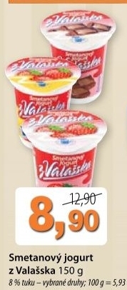 Jogurt smetanovy ochuceny z valasska