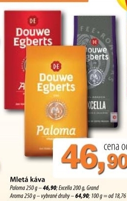 Kava mleta paloma douwe egberts