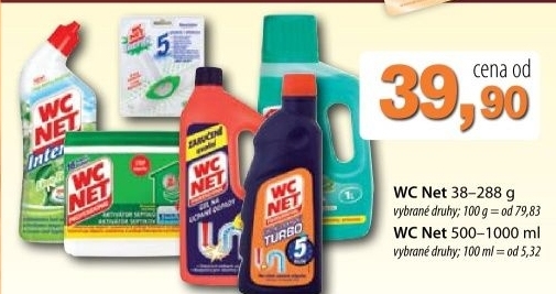 Prostredky cistici wc net