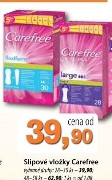 Vlozky damske slipove carefree