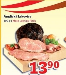 Krkovicka anglicka maso uzeniny pisek