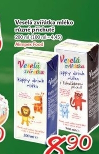 Napoj mlecny vesela zviratka