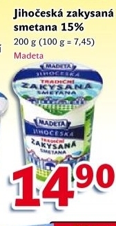 Smetana zakysana jihoceska madeta 15