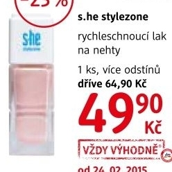 Lak na nehty rychleschnouci stylezone s he