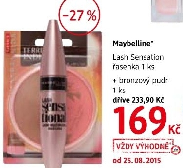 Balicek rasenka lash sensation bronzovy pudr maybelline