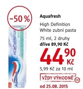 Pasta na zuby high definition aquafresh