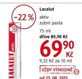 Pasta na zuby aktiv lacalut