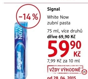 Pasta na zuby white now signal