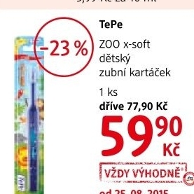 Kartacek na zuby tepe