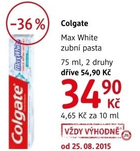 Pasta na zuby max white colgate