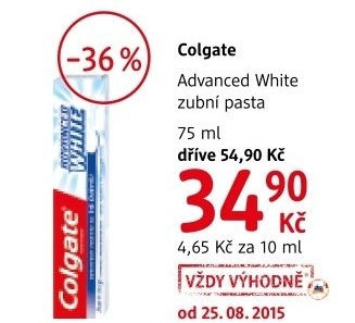 Pasta na zuby advanced white colgate
