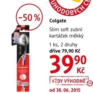 Kartacek na zuby slim soft colgate