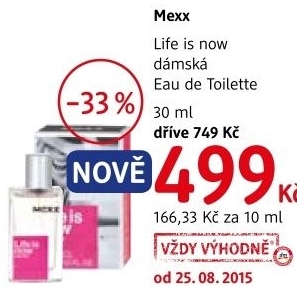 Toaletni voda damska life is now mexx