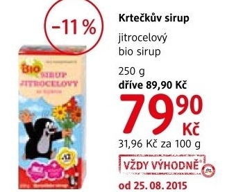Sirup bio krteckuv jitrocelovy apotheke