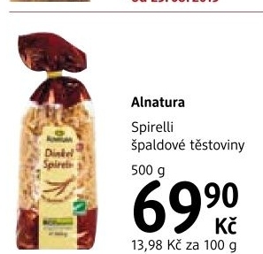 Testoviny spaldove alnatura