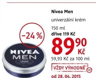 Krem pletovy pansky univerzalni men nivea
