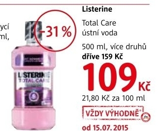 Ustni voda total care listerine