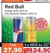 Napoj energeticky red bull