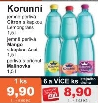 Voda ochucena korunni