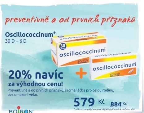 Homeopatikum pri priznacich chripky a nachlazeni oscillococcinum