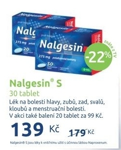 Tablety proti bolesti nalgesin