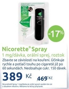 Sprej nikotinovy nicorette
