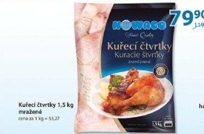 Ctvrtky kureci mrazene nowaco