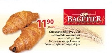 Croissant maslovy s cokoladovou naplni