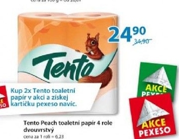 Toaletni papir 2vrstvy tento