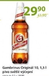 Pivo svetle vycepni original 10 gambrinus