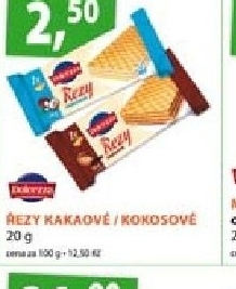 Oplatky kakaove rezy dolcezza