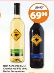Vino chardonnay next kangaroo