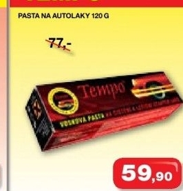 Pasta na autolaky tempo