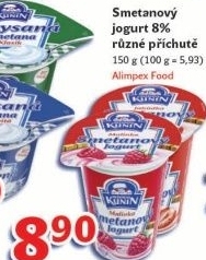 Jogurt smetanovy ochuceny kunin