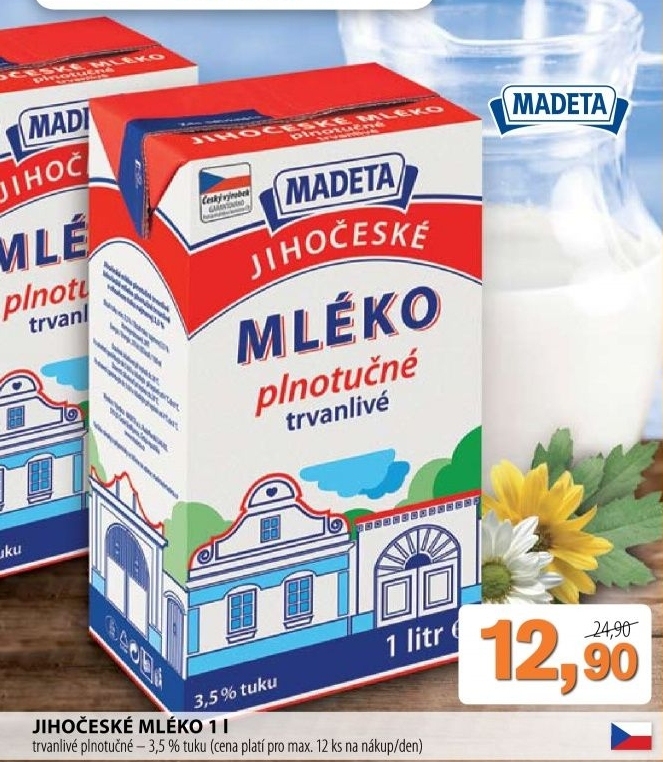 Mleko trvanlive jihoceske madeta 3 5 plnotucne