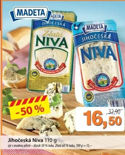 Syr niva jihoceska 50 madeta