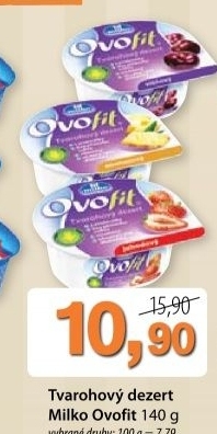 Dezert tvarohovy ovofit milko