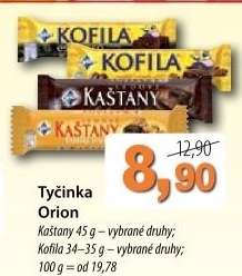 Tycinka cokoladova ledove kastany orion
