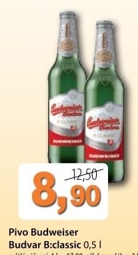 Pivo svetle vycepni b classic budweiser budvar