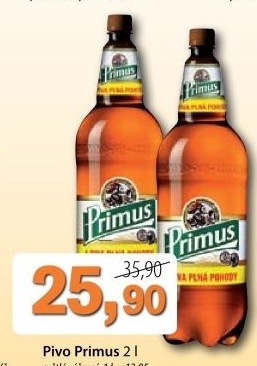 Pivo svetle vycepni 10 primus