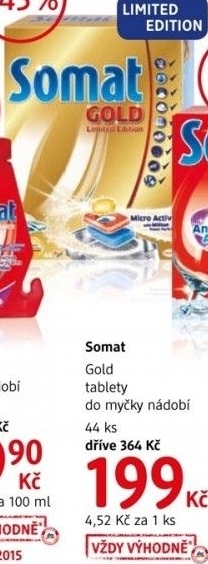Tablety do mycky gold somat