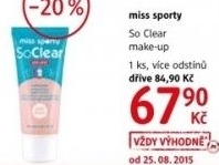 Make up so clear perfect skin miss sporty